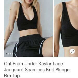 Urban outfitters lace knit plunge bra top brand